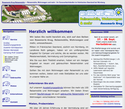 Screenshot of the site rosemariekrug.de