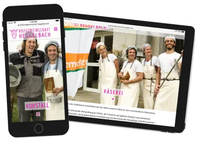 Screenshots Heggelbach 2019 Webseite